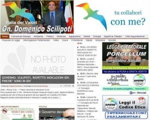 Il sito di Domenico Scilipoti nei giorni della fiducia