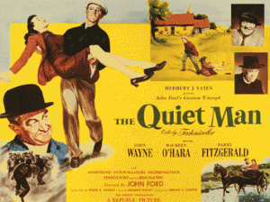 La locandina del film "Un uomo tranquillo" di John Ford