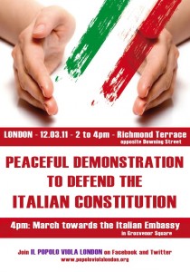 La locandina del C-Day del 12 marzo a Londra
