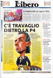 La prima pagina di Libero del 26 giugno 2011
