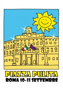 Logo della manifestazione "Piazza Pulita" che si terrà a Roma il 10 e 11 settembre 2011