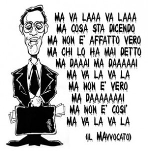 La vignetta di The Hand sull'avvocato Niccolò "Mavalà" Ghedini
