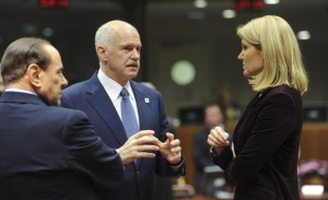 Silvio Berlusconi, George Papandreou, Helle Thorning-Schmidt