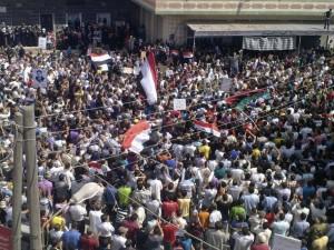 Protesta contro il presidente siriano Bashar Assad