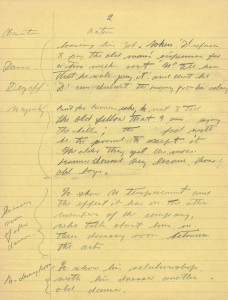 Manoscritto inedito Chaplin