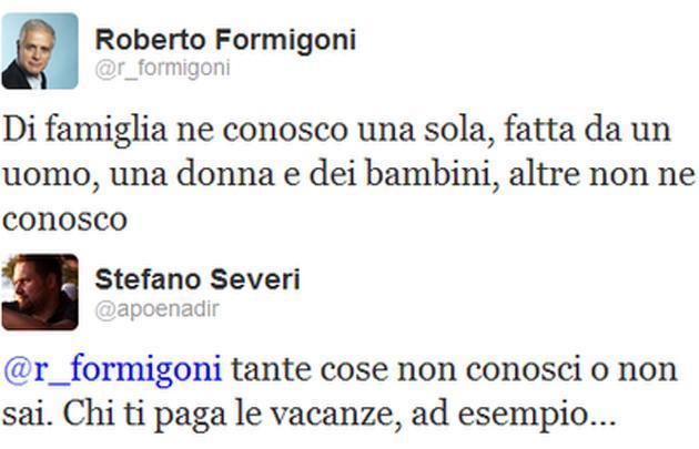 Il tweet di Formigoni