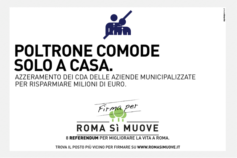 Poltrone scomode solo a casa - Referendum Roma Sì Muove