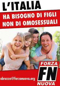 Forza Nuova manifesto omosessuali