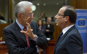 Mario Monti, Francois Hollande