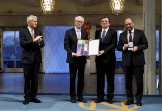 Cerimonia Nobel per la pace all'Europa