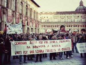 Una manifestazione per la scuola pubblica - Piazza Maggiore, Bologna