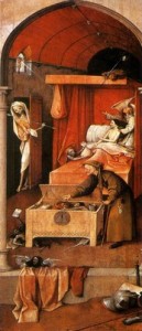 Hieronymus Bosch (1494 ca), Morte di un avaro