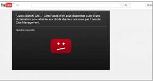 Jules Bianchi, video incidente rimosso